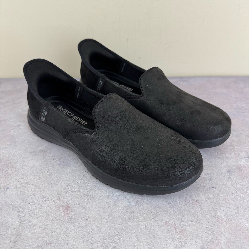 Skechers Shoes Women's Size 9 On The Flex Slip On Black Comfort Low Top 136544